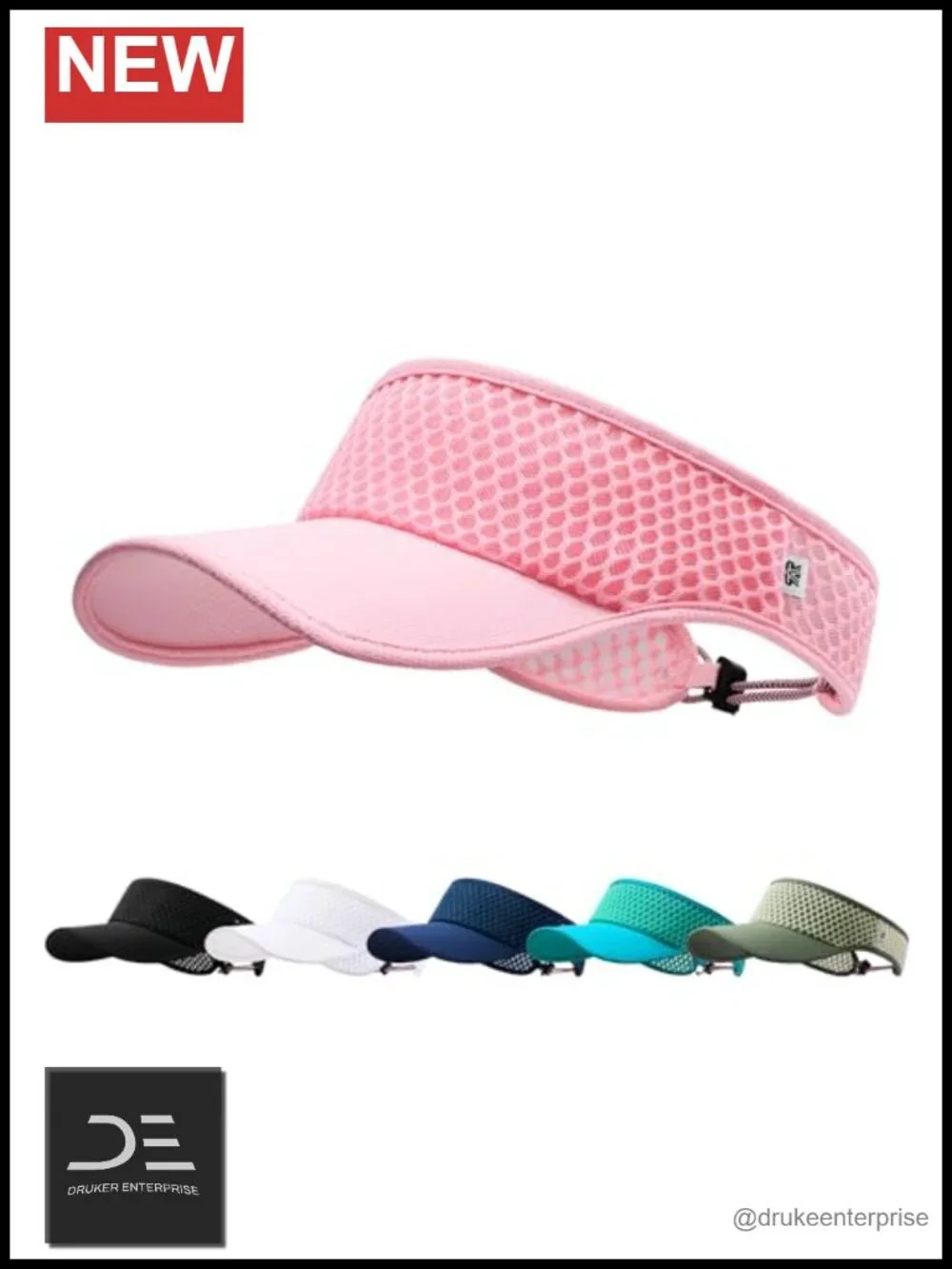 Wide Brim Sun Visor - Quick Dry Adjustable Hat for Golf Tennis Beach